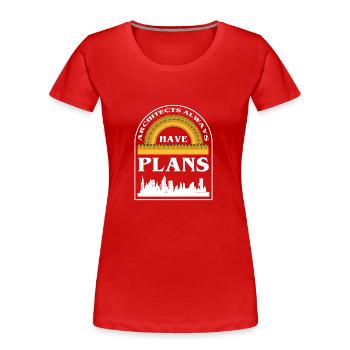 Architekt Architekturbüro Studium Bauingenieur - Frauen Premium Bio T-Shirt - Rot - Vorne - Mia (176cm)