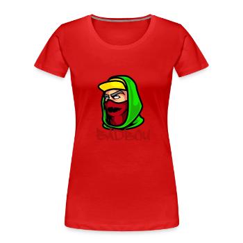 BADBOY Stil - Frauen Premium Bio T-Shirt - Rot - Vorne - Mia (176cm)