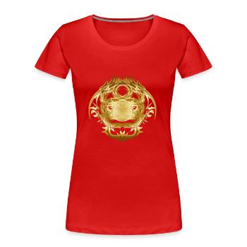 Time of the Dragon - Women's Premium Organic T-Shirt - red - Front - Mia (176cm)
