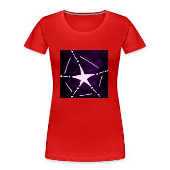 AUFERSTEHUNG LILA STERN - Frauen Premium Bio T-Shirt - Rot - Vorne - Mia (176cm)