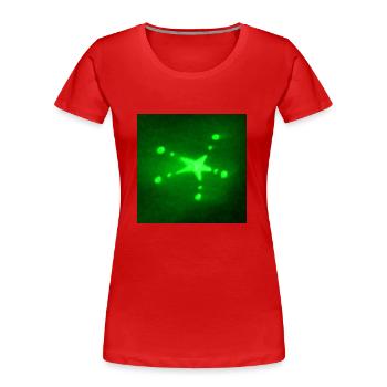 GREEN STAR - Women's Premium Organic T-Shirt - red - Front - Mia (176cm)