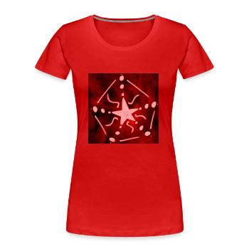 ROTER STERN - Frauen Premium Bio T-Shirt - Rot - Vorne - Mia (176cm)