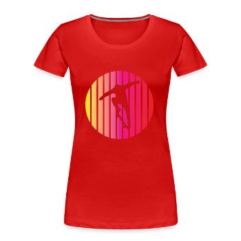 Skateboard Skating Longboard Skater Skateboarding - T-shirt bio Premium Femme - rouge - Devant - Mia (176cm)