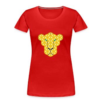 Panthère de vie - Gr/E - T-shirt bio Premium Femme - rouge - Devant - Mia (176cm)