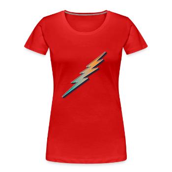 Flash Vintage - Frauen Premium Bio T-Shirt - Rot - Vorne - Mia (176cm)