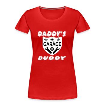 Garage - Frauen Premium Bio T-Shirt - Rot - Vorne - Mia (176cm)