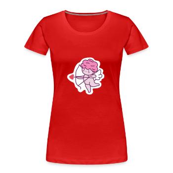 Valentine - Women's Premium Organic T-Shirt - red - Front - Mia (176cm)
