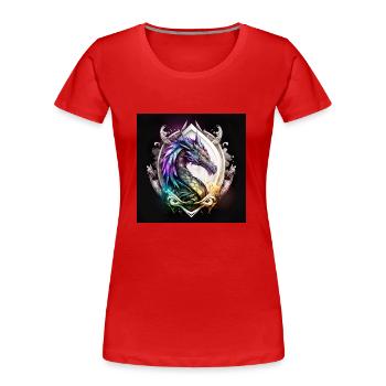 Mystic Dragon - Women's Premium Organic T-Shirt - red - Front - Mia (176cm)