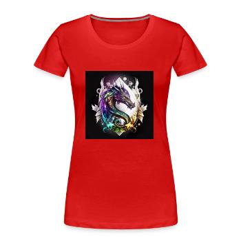 Mystic Dragon - Women's Premium Organic T-Shirt - red - Front - Mia (176cm)