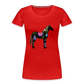 Bassin - T-shirt bio Premium Femme - rouge - Devant - Mia (176cm)