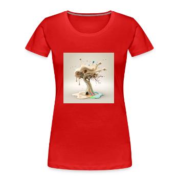 Schmelzwelle - Frauen Premium Bio T-Shirt - Rot - Vorne - Mia (176cm)