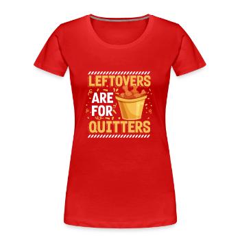 Food Restaurant Meal Drinks - Women's Premium Organic T-Shirt - red - Front - Mia (176cm)