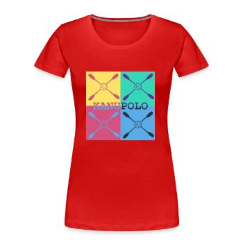 Kanupolo für stylische Sportler - Frauen Premium Bio T-Shirt - Rot - Vorne - Mia (176cm)