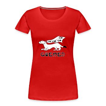 Gwened (vannes) - T-shirt bio Premium Femme - rouge - Devant - Mia (176cm)