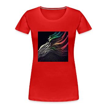 Tout est fait de vagues 2 - T-shirt bio Premium Femme - rouge - Devant - Mia (176cm)