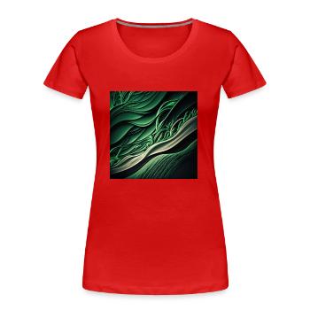 Tout est fait de vagues 7 - T-shirt bio Premium Femme - rouge - Devant - Mia (176cm)