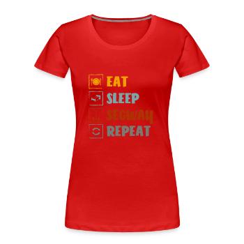 Segway Transport Balance Tour - T-shirt bio Premium Femme - rouge - Devant - Mia (176cm)