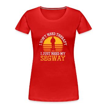 Segway Driver Véhicule de mode de loisirs - T-shirt bio Premium Femme - rouge - Devant - Mia (176cm)