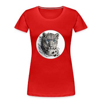 Schneeleoparden sind majestätische Raubtiere - Frauen Premium Bio T-Shirt - Rot - Vorne - Mia (176cm)