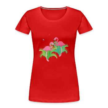 La fièvre de la jungle - T-shirt bio Premium Femme - rouge - Devant - Mia (176cm)