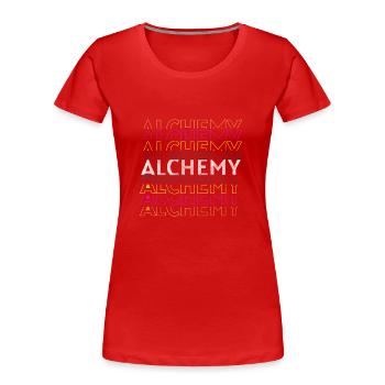 Alchemie Heilung Zauber Chemiker - Frauen Premium Bio T-Shirt - Rot - Vorne - Mia (176cm)