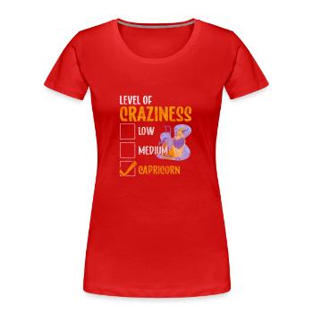 Steinbock Element Erde Aberglaube - Frauen Premium Bio T-Shirt - Rot - Vorne - Mia (176cm)