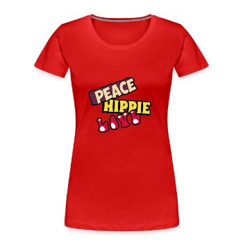 Hippy - Women's Premium Organic T-Shirt - red - Front - Mia (176cm)