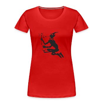 Bako the magician - Women's Premium Organic T-Shirt - red - Front - Mia (176cm)