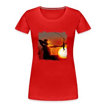 The Games are a sporting event - Women's Premium Organic T-Shirt - red - Front - Mia (176cm)