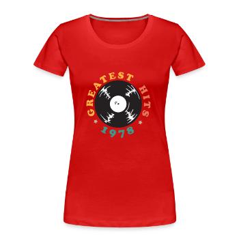 1978 Musik Geschenk - T-shirt bio Premium Femme - rouge - Devant - Mia (176cm)