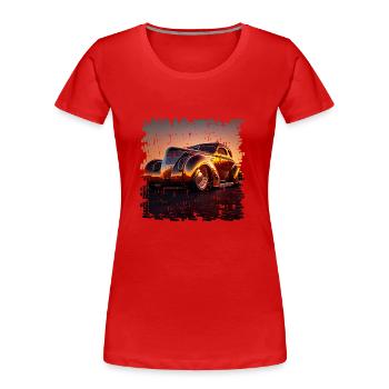 Acceleration racing or drag racing - Women's Premium Organic T-Shirt - red - Front - Mia (176cm)