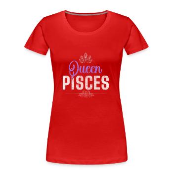 Tierkreiszeichen Neptun Sternbild - Frauen Premium Bio T-Shirt - Rot - Vorne - Mia (176cm)