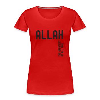 Allah the greatest of all time - Women's Premium Organic T-Shirt - red - Front - Mia (176cm)