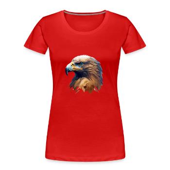 EAGLE - Frauen Premium Bio T-Shirt - Rot - Vorne - Mia (176cm)