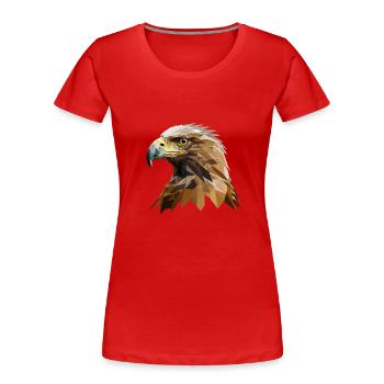 EAGLE - Frauen Premium Bio T-Shirt - Rot - Vorne - Mia (176cm)