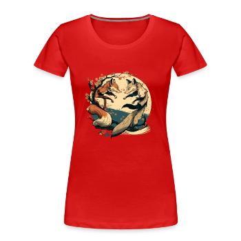 fox 7 - T-shirt bio Premium Femme - rouge - Devant - Mia (176cm)