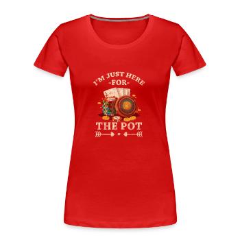 Casino Glücksspiel Hold'em Spiel - Frauen Premium Bio T-Shirt - Rot - Vorne - Mia (176cm)