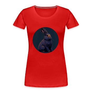 Osterhase - Frauen Premium Bio T-Shirt - Rot - Vorne - Mia (176cm)