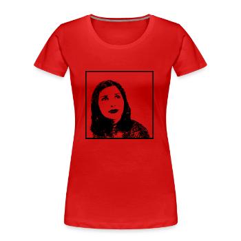 Frauenporträt 52 Emmy Noether Mathematik - Frauen Premium Bio T-Shirt - Rot - Vorne - Mia (176cm)