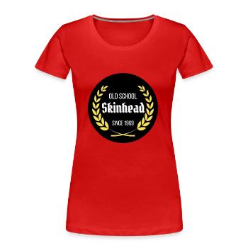 Old Union Skinhead seit 1969 - Frauen Premium Bio T-Shirt - Rot - Vorne - Mia (176cm)