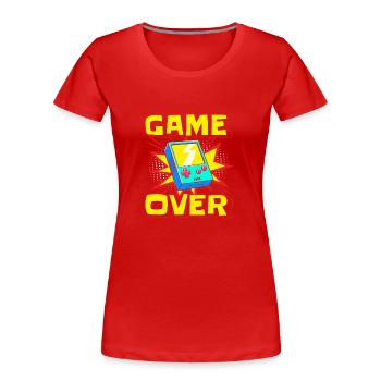 Comicstyle Style Pow! - Frauen Premium Bio T-Shirt - Rot - Vorne - Mia (176cm)