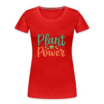 Kraft der Anlagen - Frauen Premium Bio T-Shirt - Rot - Vorne - Mia (176cm)