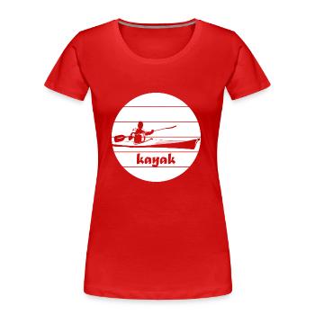 Sports nautiques en kayak - T-shirt bio Premium Femme - rouge - Devant - Mia (176cm)