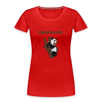 Pandapokalypse - Frauen Premium Bio T-Shirt - Rot - Vorne - Mia (176cm)