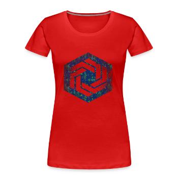 Hexagon-Programmierung Programmierer Codierung geometrisch - Frauen Premium Bio T-Shirt - Rot - Vorne - Mia (176cm)