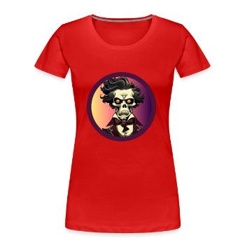 zombie beethoven - T-shirt bio Premium Femme - rouge - Devant - Mia (176cm)