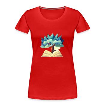 Reader Book Lovers Book Books Reading Gift - T-shirt bio Premium Femme - rouge - Devant - Mia (176cm)