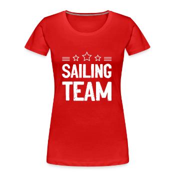 Sailing Team - Frauen Premium Bio T-Shirt - Rot - Vorne - Mia (176cm)
