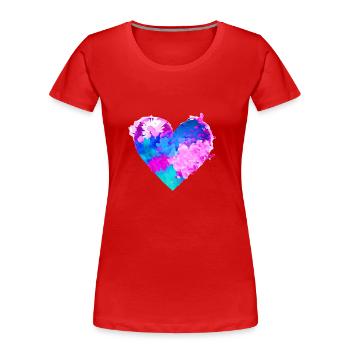 Valentine's Day Love Engagement Mother's Day Wedding - Women's Premium Organic T-Shirt - red - Front - Mia (176cm)