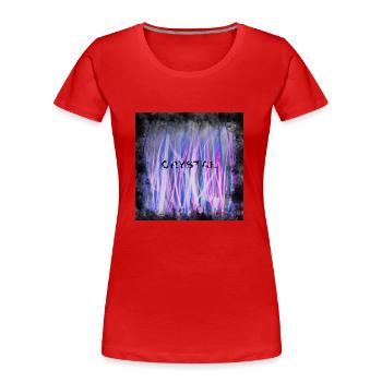 Crystal Blaze - Women's Premium Organic T-Shirt - red - Front - Mia (176cm)